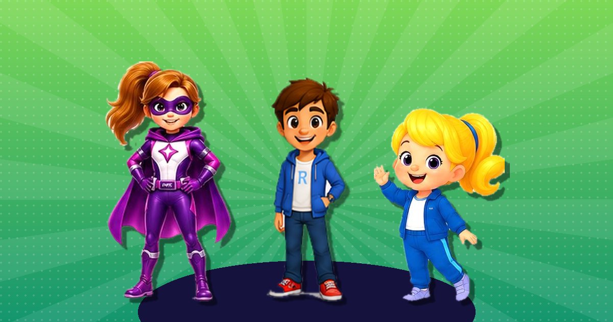 Captain Nova, Max and Poppy Star ready for school